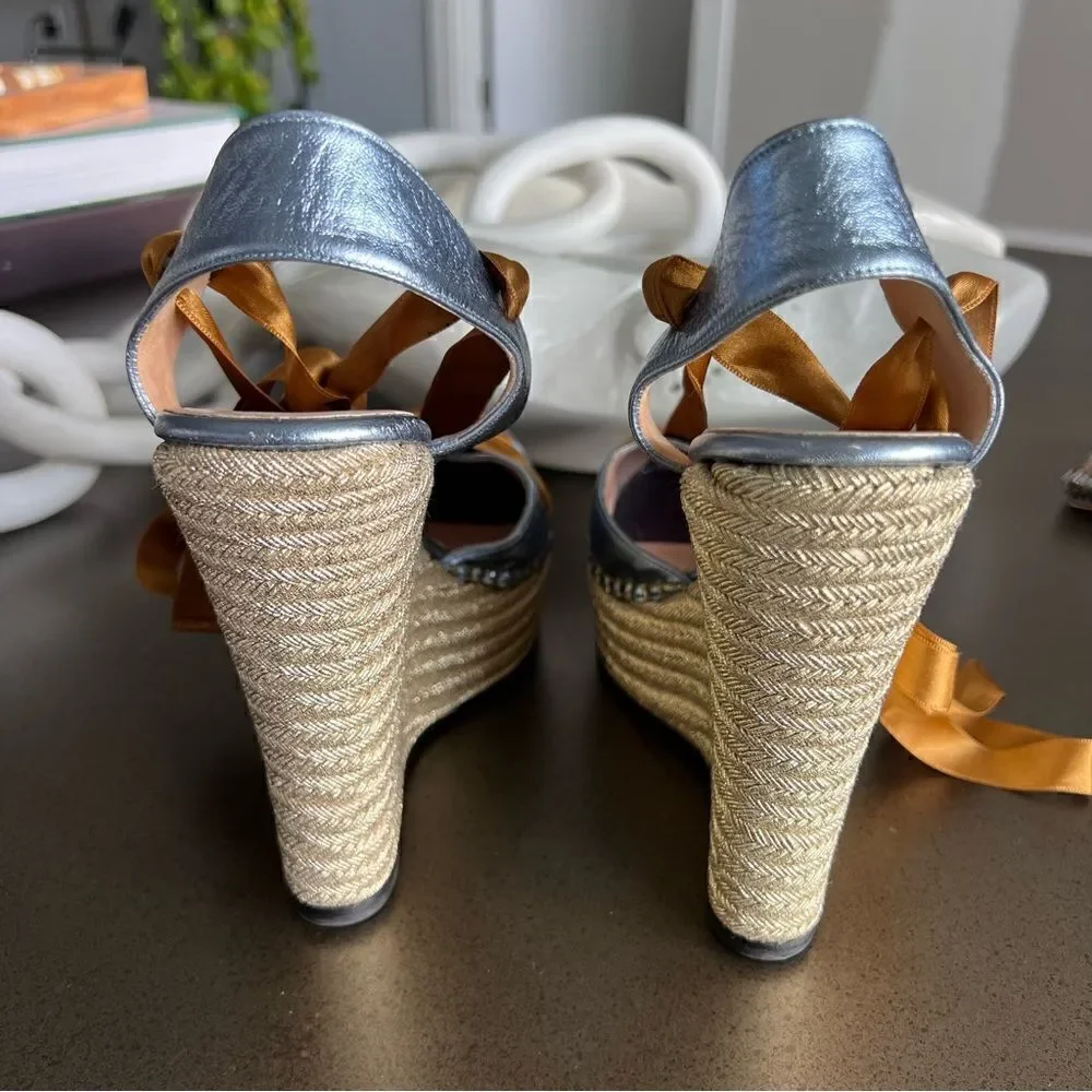 GUCCI Lilibeth leather espadrilles Size 40